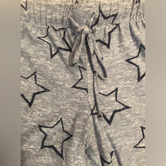 Lucky Brand Stars gray Comfy cozy Lounge pants pajamas wide leg size Large - Picture 6 of 6